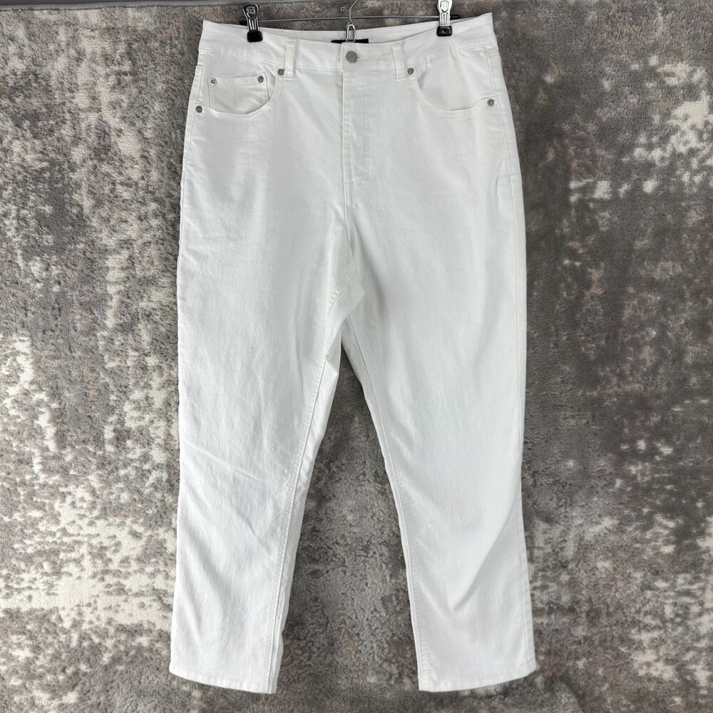 Frye Size 10/30 Denim Jeans Casual White Pants Button Zip Tapered